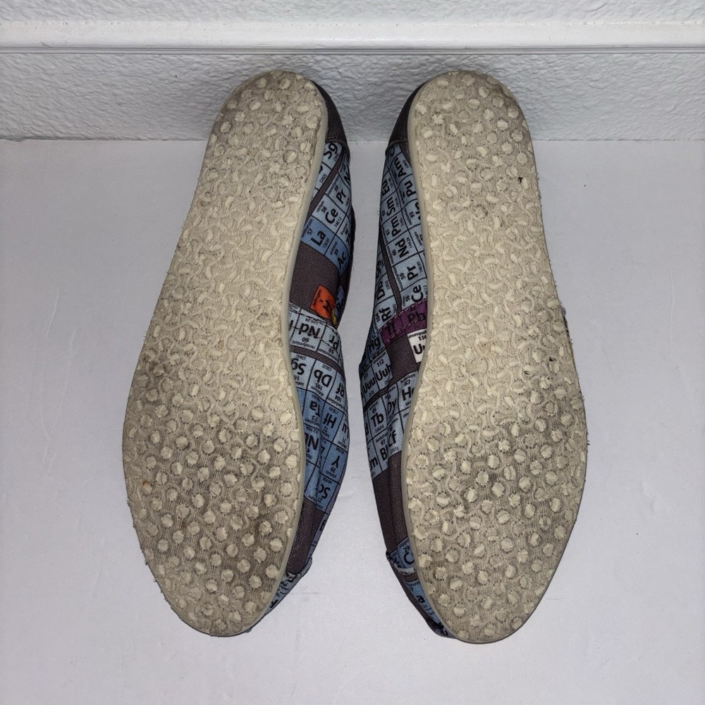 TOMS Periodic Table Alpargata Slip-on Shoes Chemistry/Science Print Size: 9.5 - Picture 8 of 8